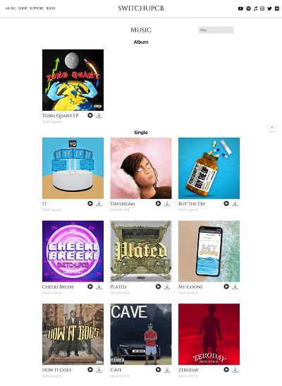 SwitchUpCB Music Page
