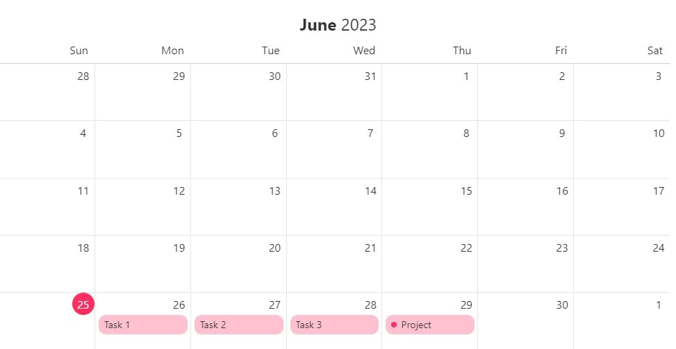 A calendar with a task plan.